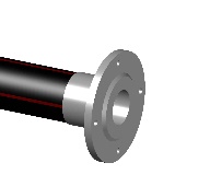 Концевое соединение 50 мм со стальным фланцем 1-40-6 (переход пластик-металл)